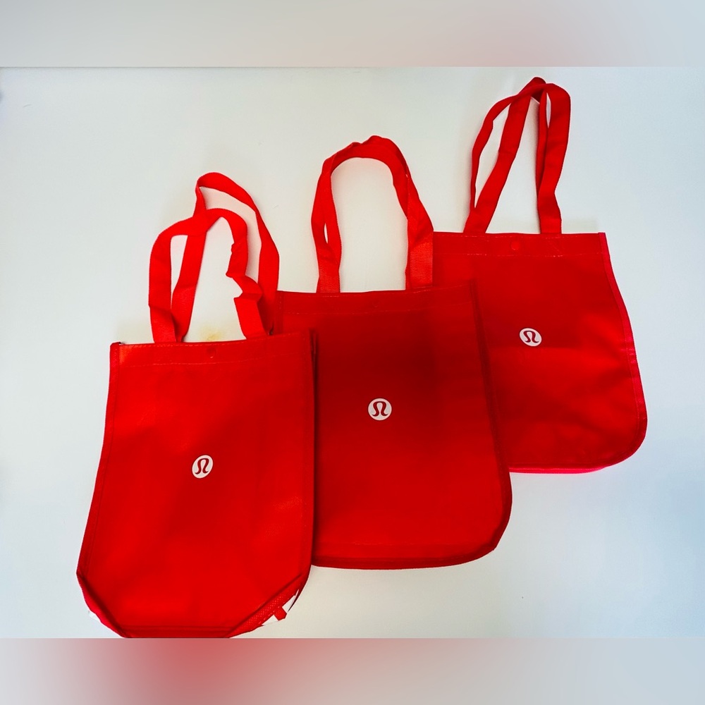Lululemon Red Shopper Totes